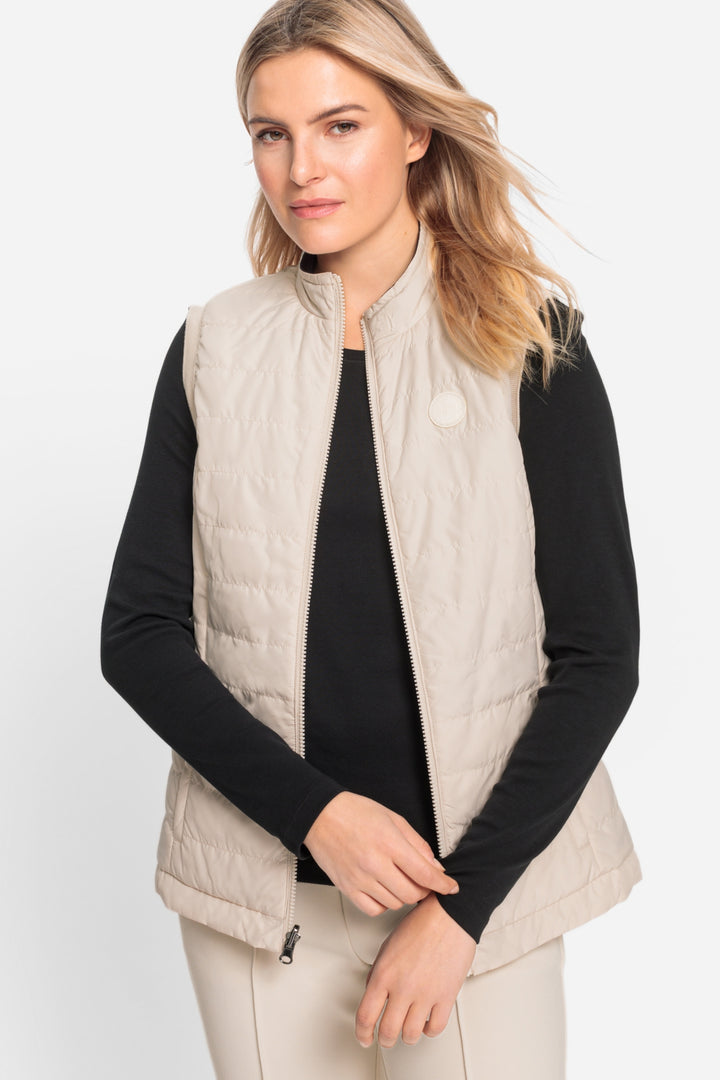 Olsen Reversible Black to Cream Gilet 15101394