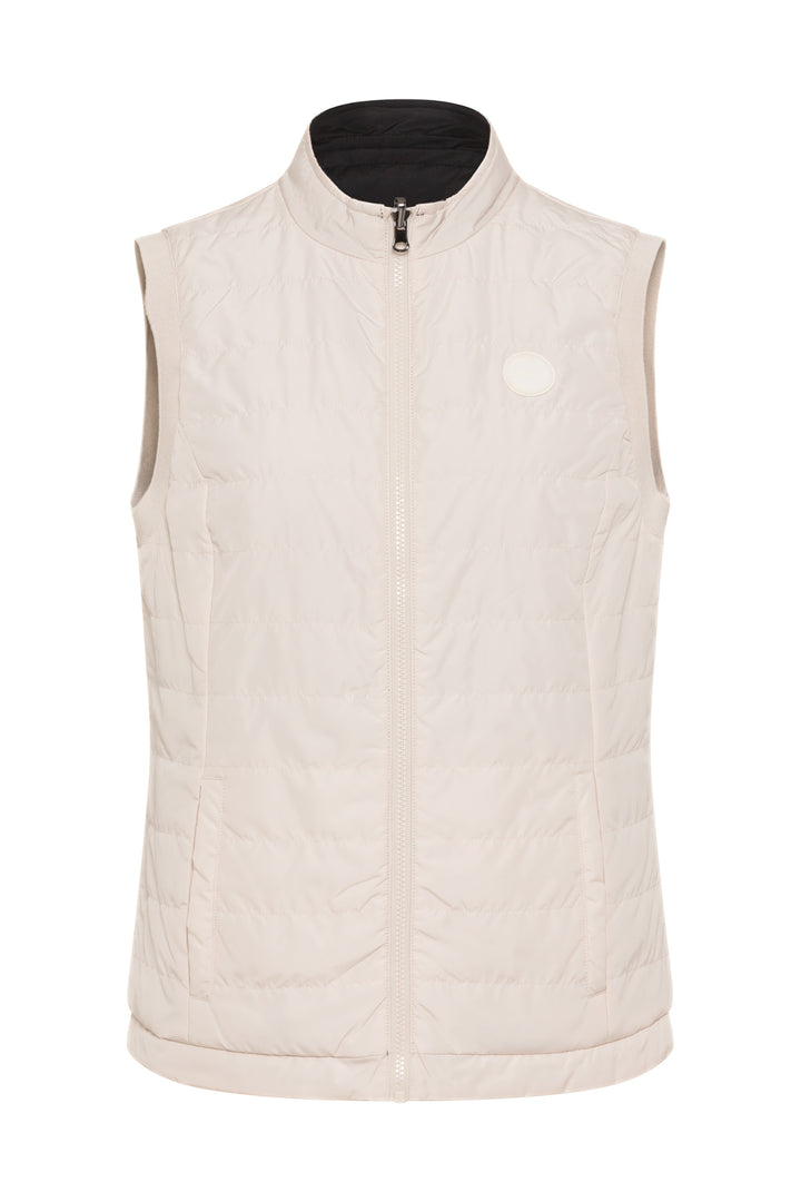 Olsen Reversible Black to Cream Gilet 15101394