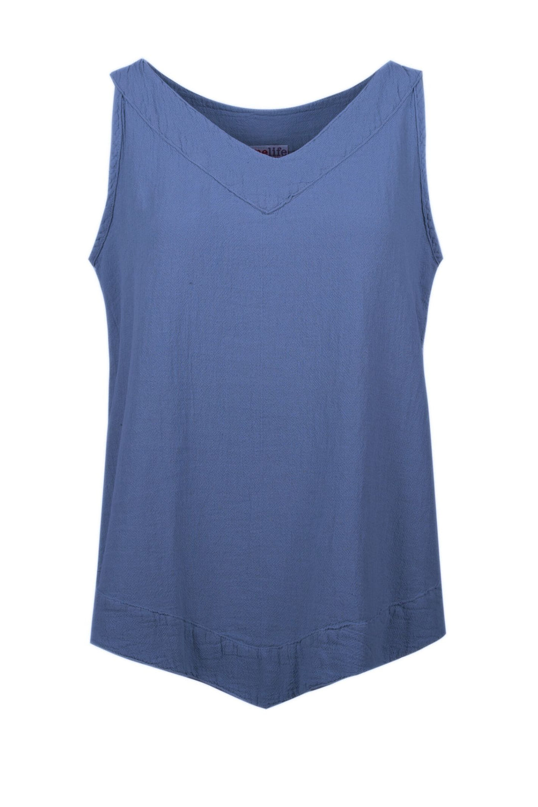 Onelife T292 Julia Neptune Blue Cotton Vest Top