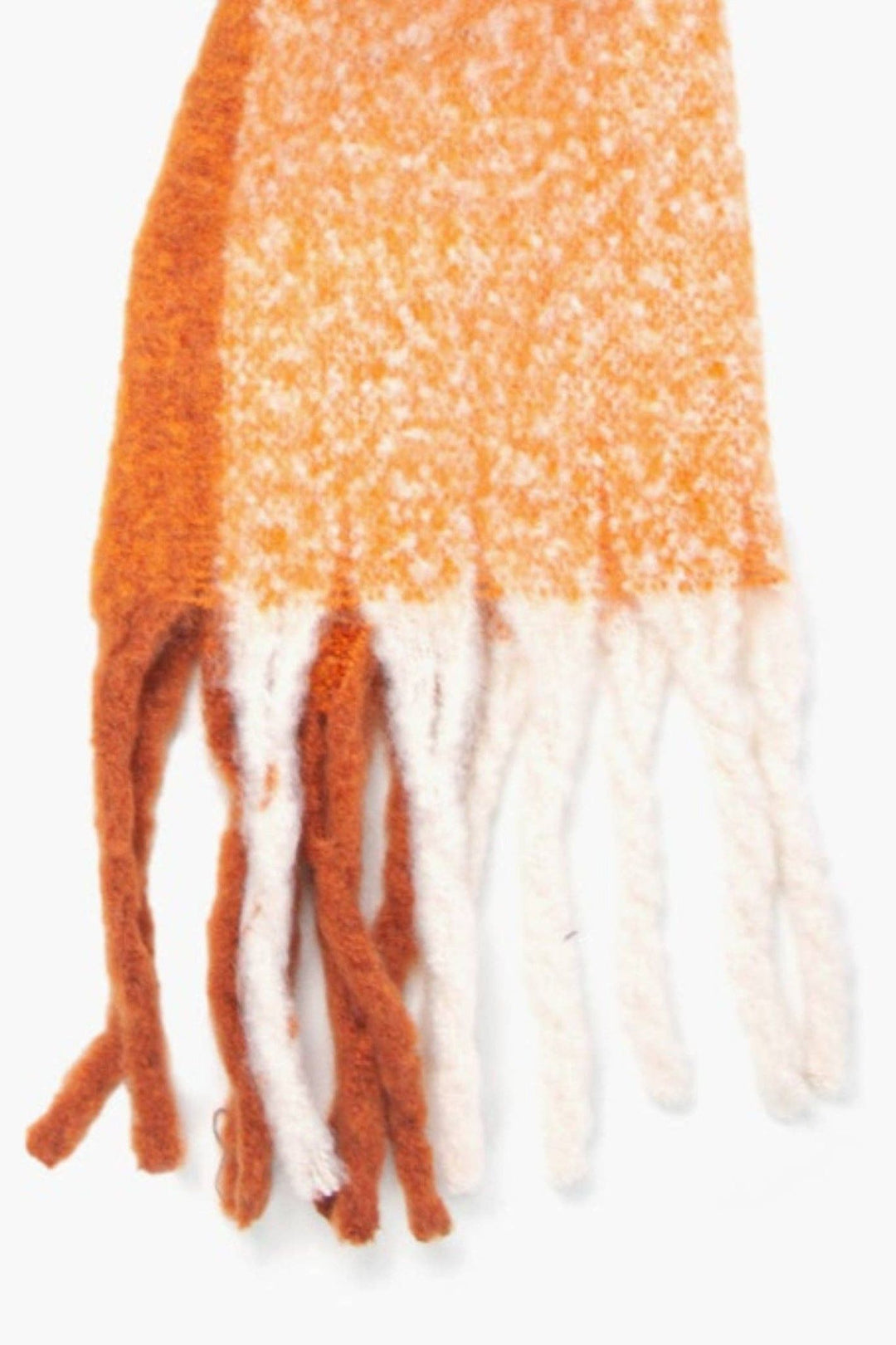 Orange Rust Colourblock Square Heavyweight Scarf – Experience Boutique