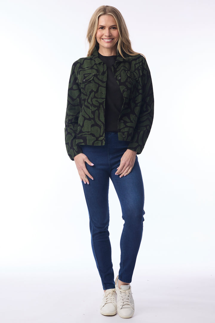 Orientique 23134 Congo Print Fine Cord Jacket at Experience Boutique