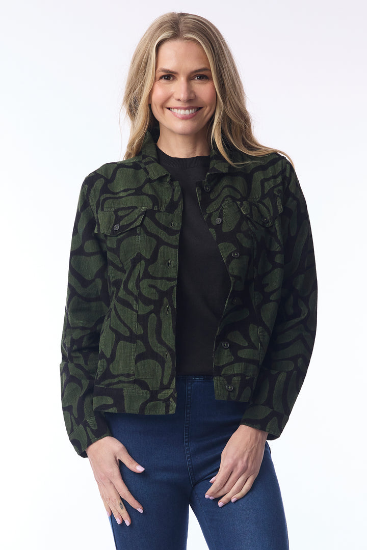 Orientique 23134 Congo Print Fine Cord Jacket at Experience Boutique
