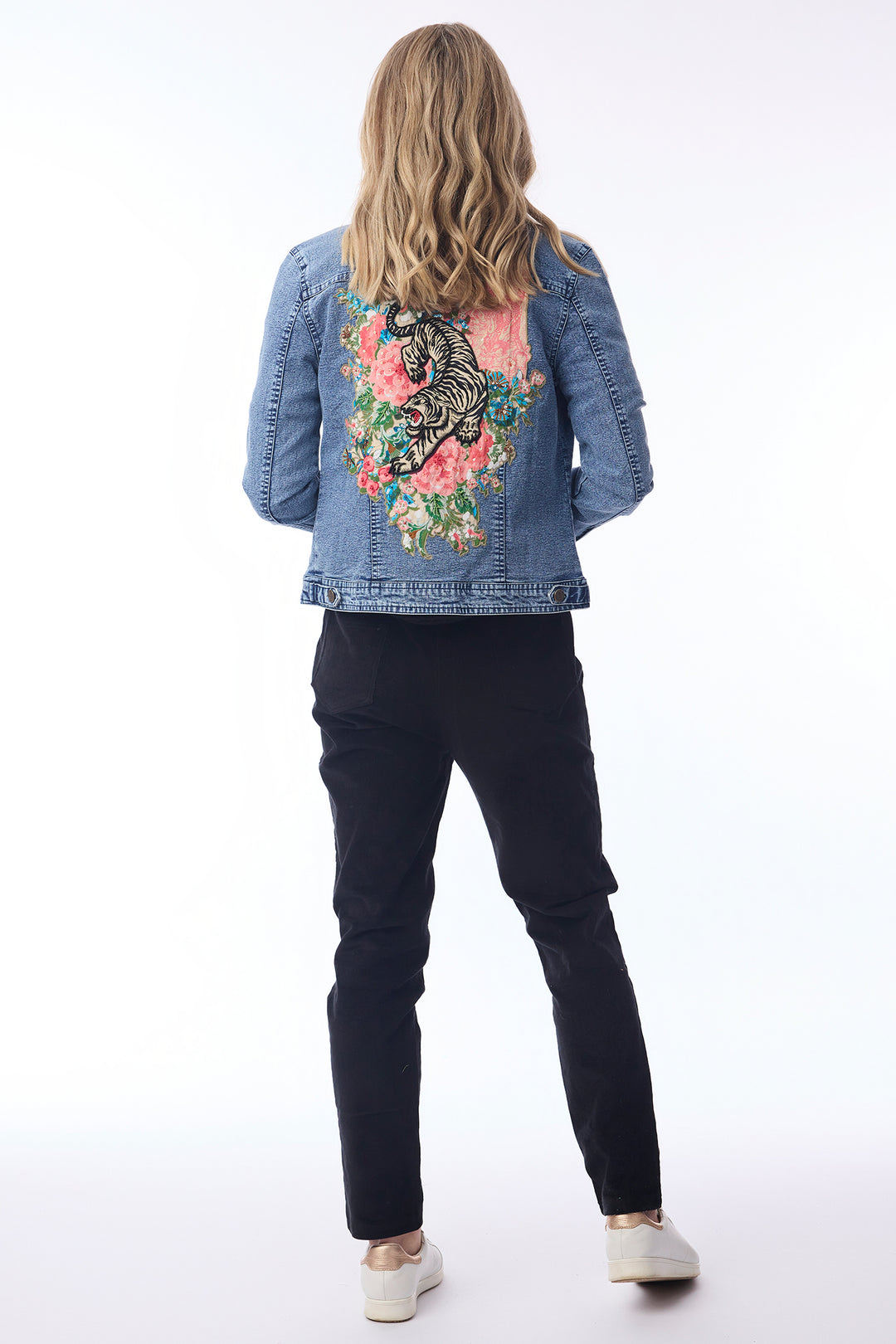 Orientique 62804 Keqioa Print Denim Jacket at Experience Boutique