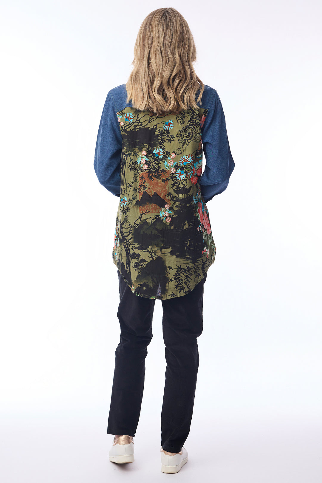 Orientique 62808 Keqioa Print Long Shirt at Experience Boutique