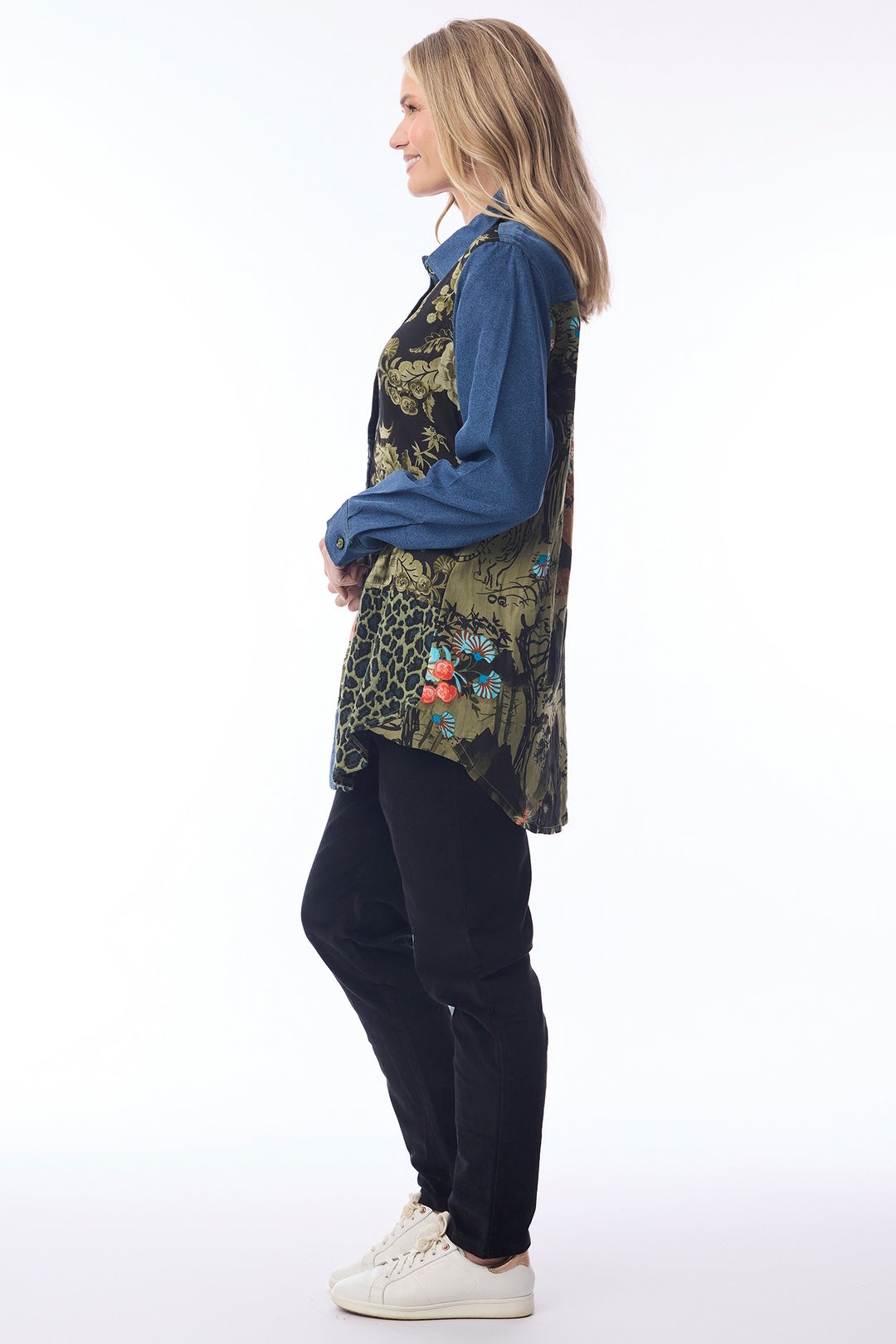 Orientique 62808 Keqioa Print Long Shirt at Experience Boutique