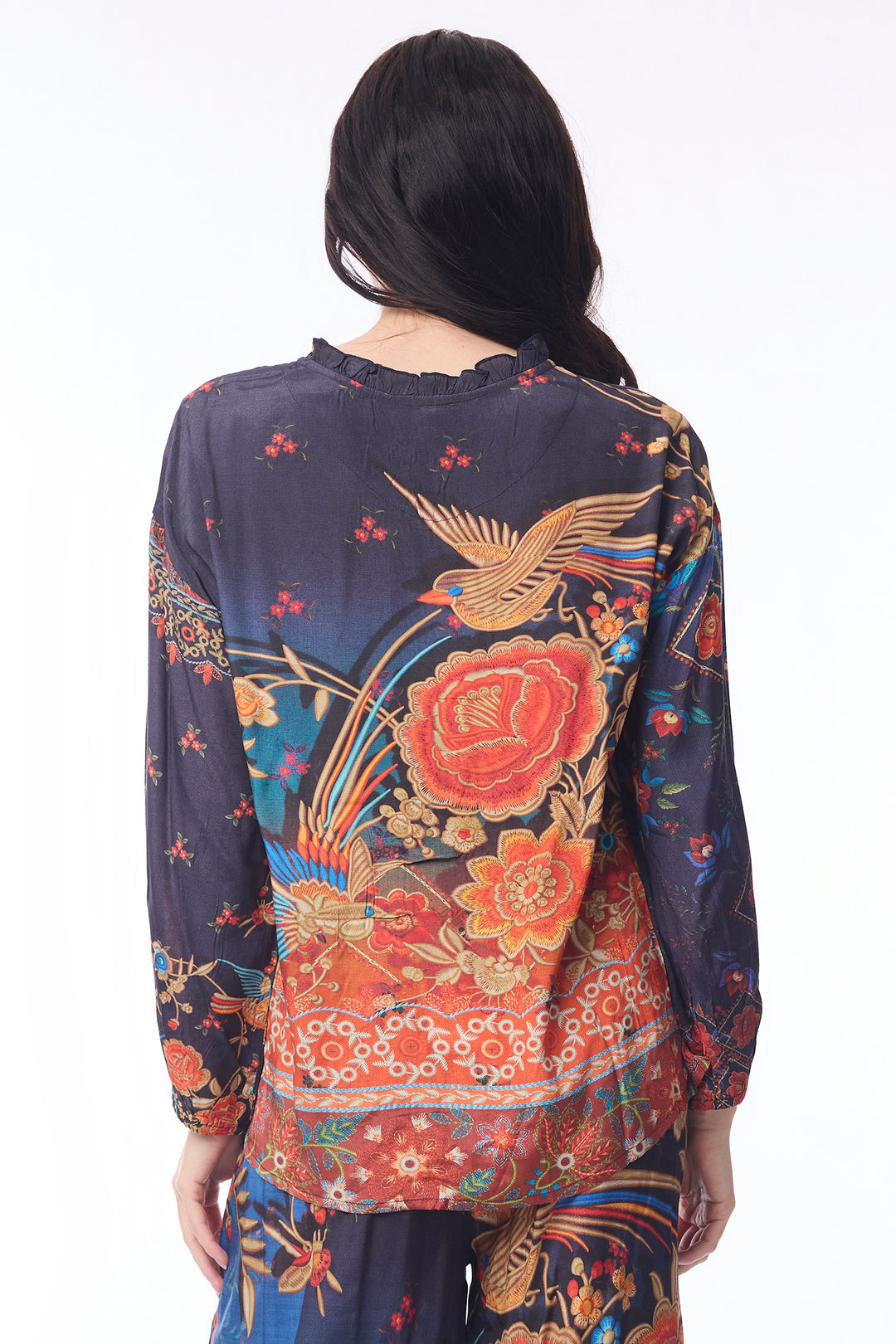 Orientique 72568 Embroidery Print Blouse at Experience Boutique