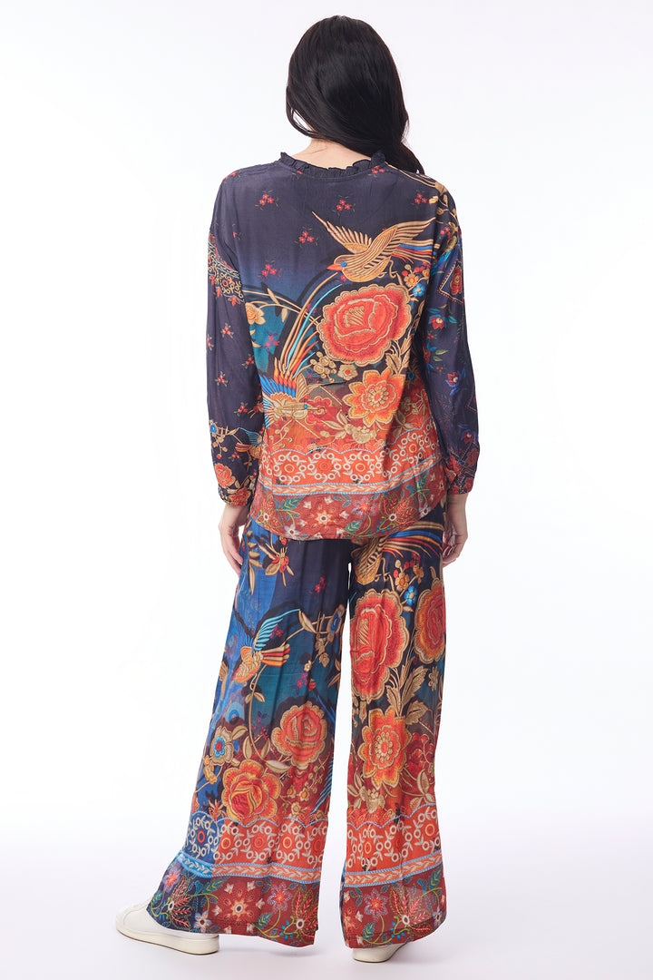 Orientique 72568 Embroidery Print Blouse at Experience Boutique