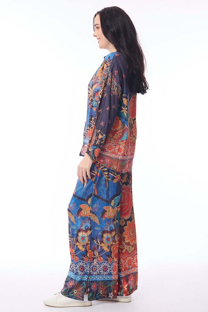 Orientique 72568 Embroidery Print Blouse at Experience Boutique