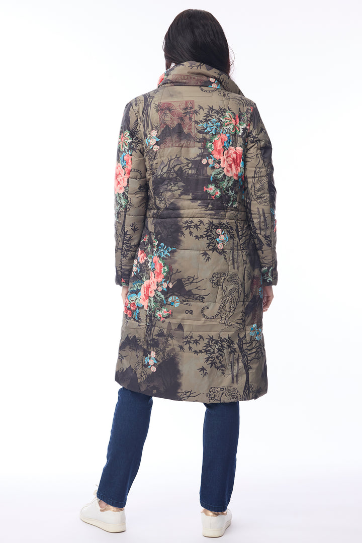 Orientique 82235 Keqioa Print Puffer Coat at Experience Boutique