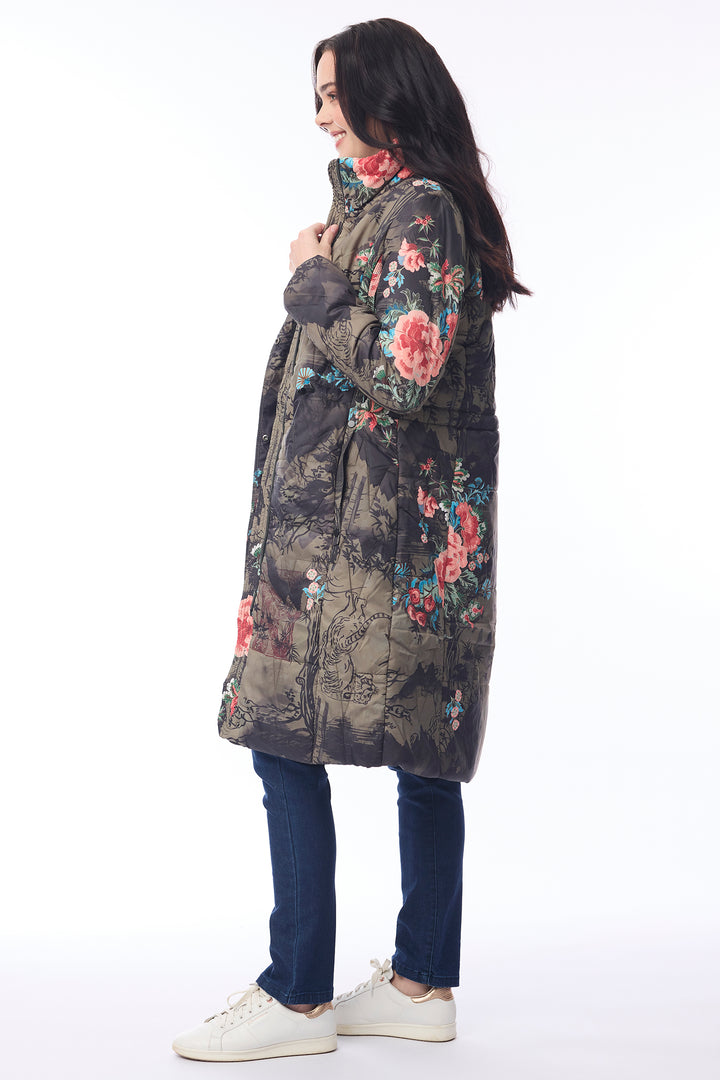 Orientique 82235 Keqioa Print Puffer Coat at Experience Boutique