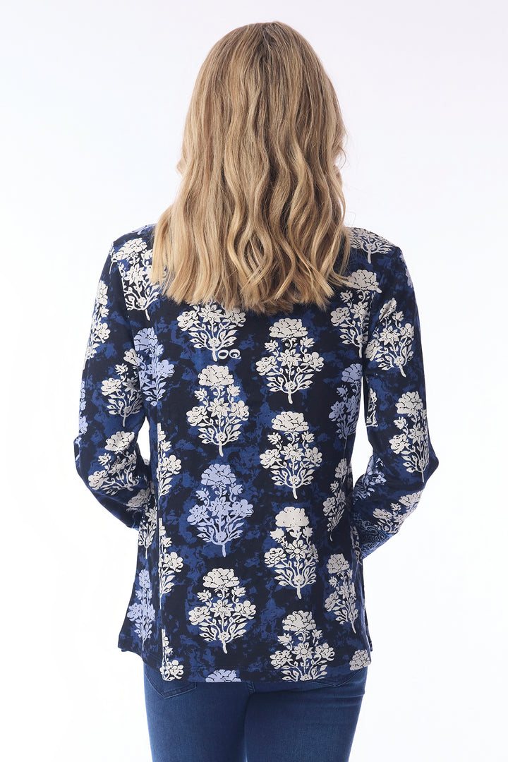 Orientique 92143 Bhadoi Print Long Sleeve Top at Experience Boutique