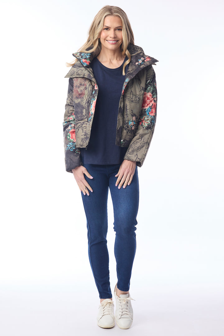 Orientique 82238 Keqioa Print Puffer Jacket at Experience Boutique