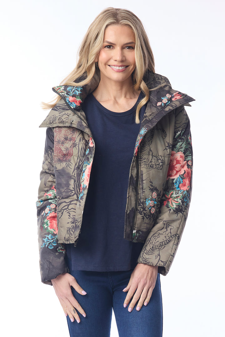 Orientique 82238 Keqioa Print Puffer Jacket at Experience Boutique