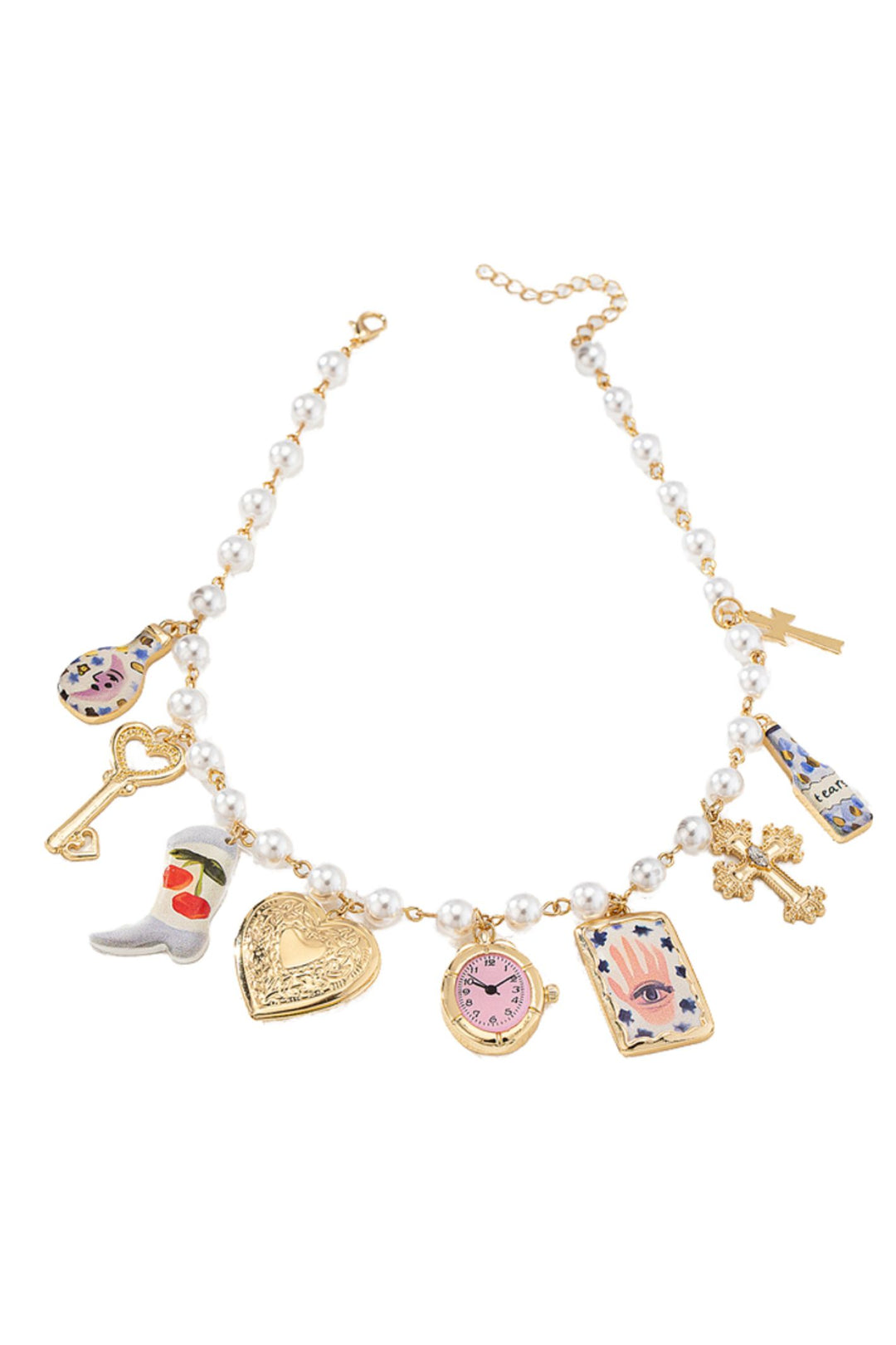 Pearls &amp; Vintage Trinkets Necklace