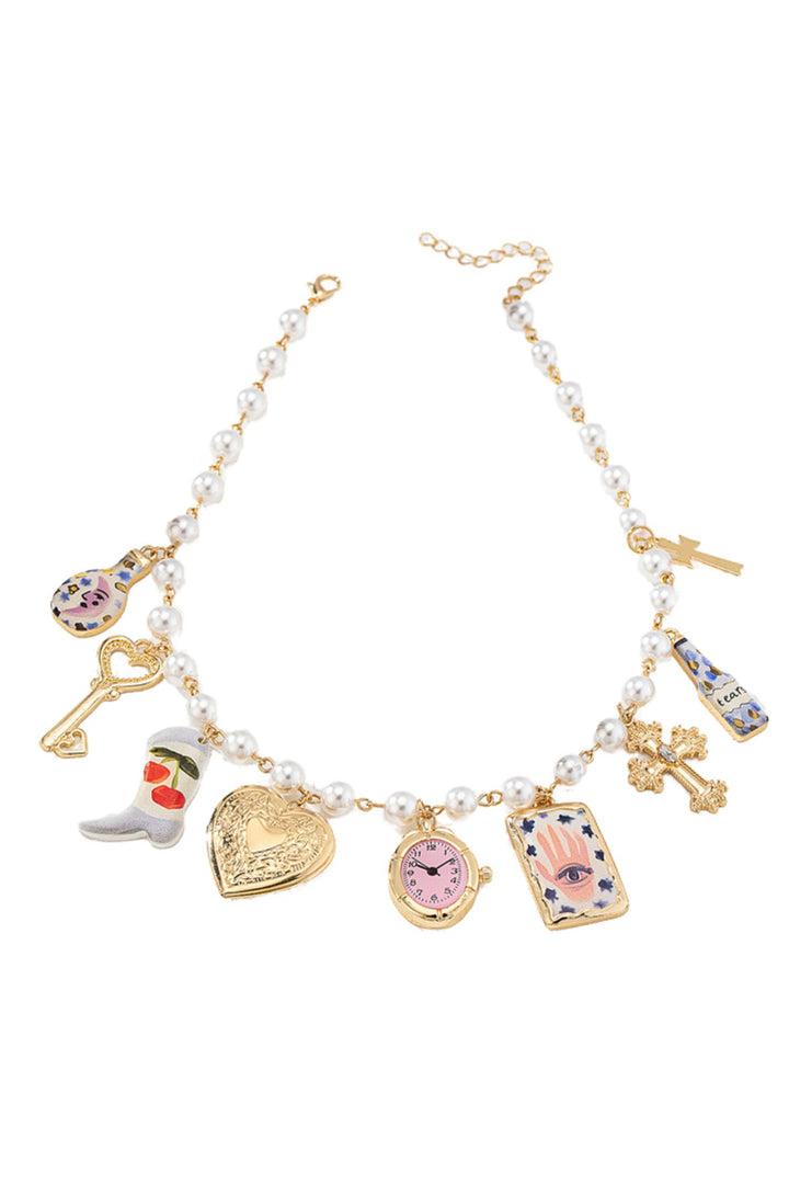 Pearls &amp; Vintage Trinkets Necklace