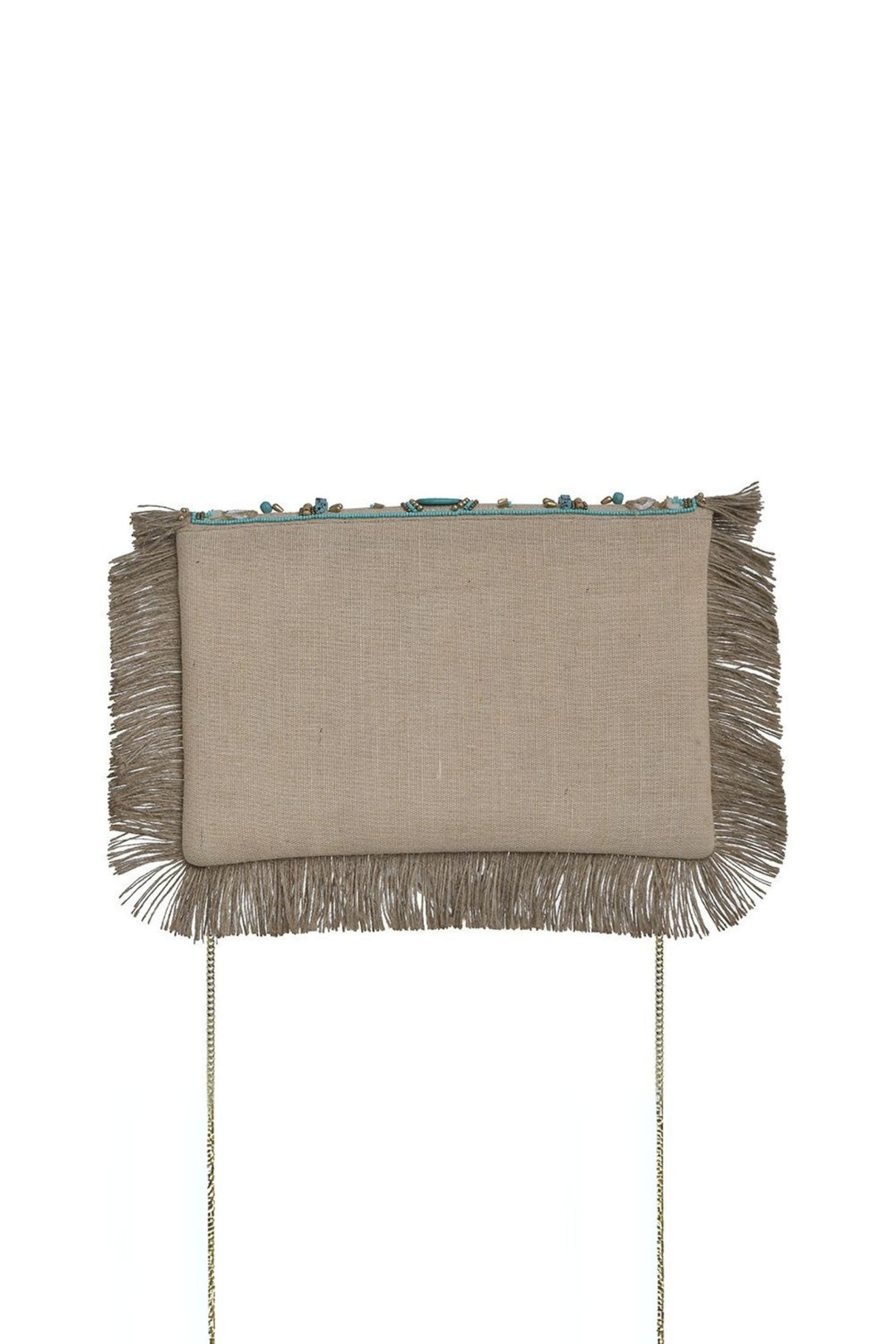 Ble Resort Collection Embellished Bag Gold Beige Turquoise