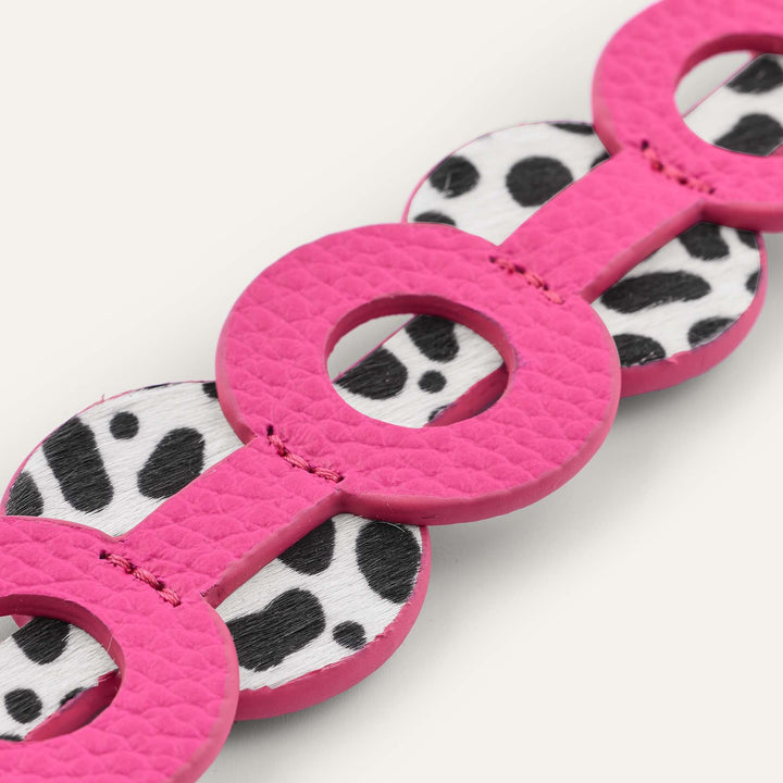 Art Deco Duo | Pink Kiss Dalmatian with Silver hardware