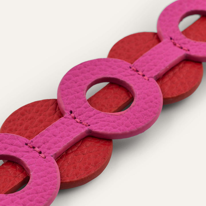 Art Deco Duo | Pink Kiss Pillarbox Red with Silver hardware