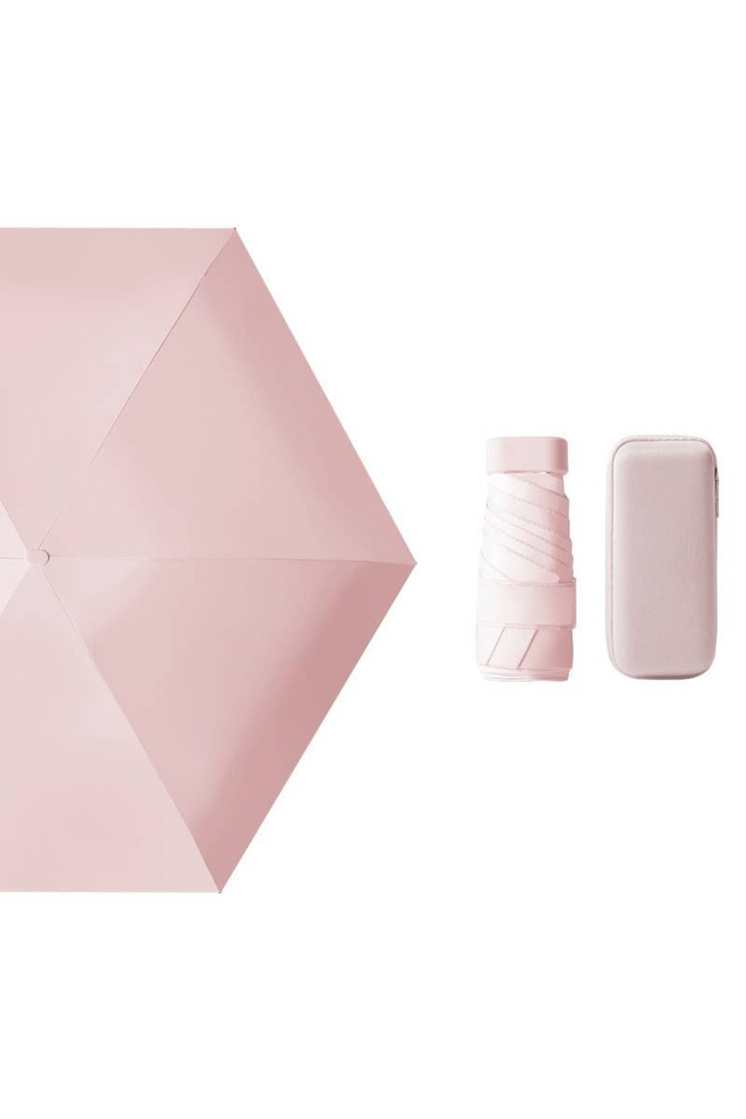 Pink Mini Pocket Size  UV Protected Umbrella with Free Case
