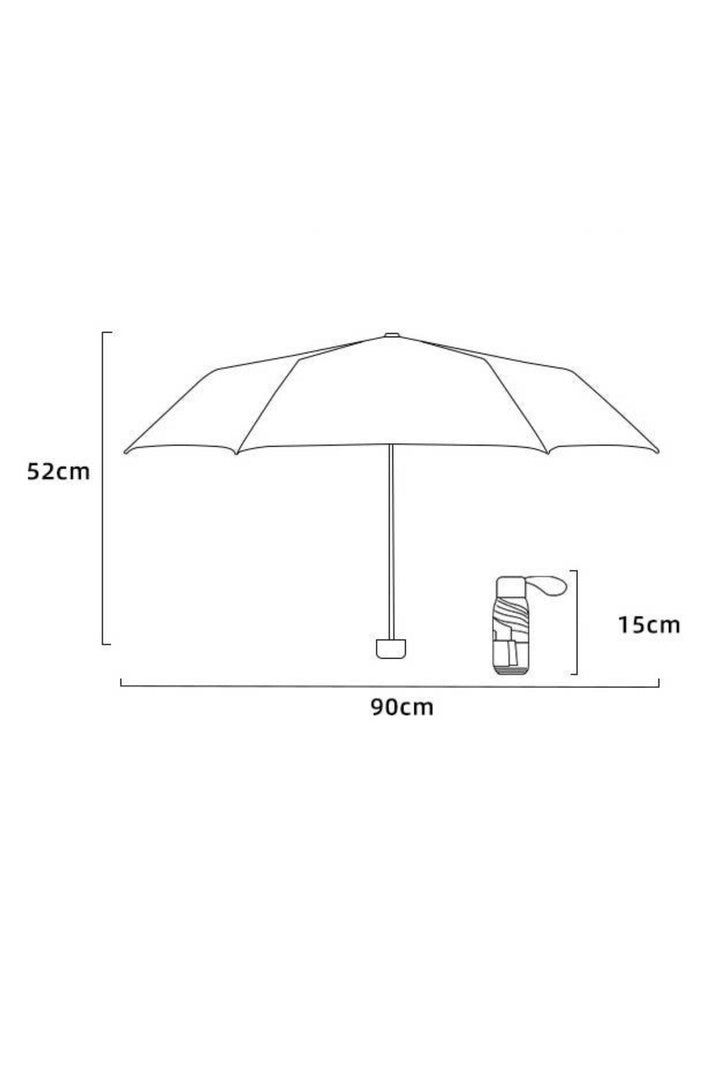 Pink Mini Pocket Size  UV Protected Umbrella with Free Case