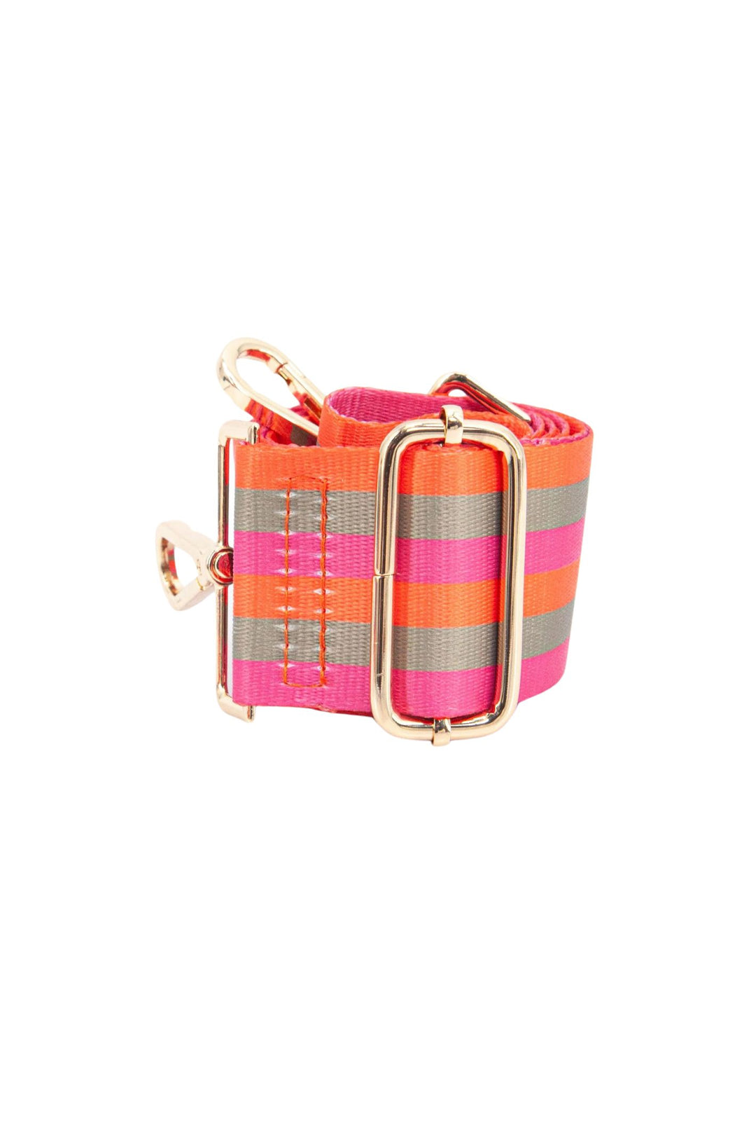 Pink & Orange Multi Stripe Wide Bag Strap