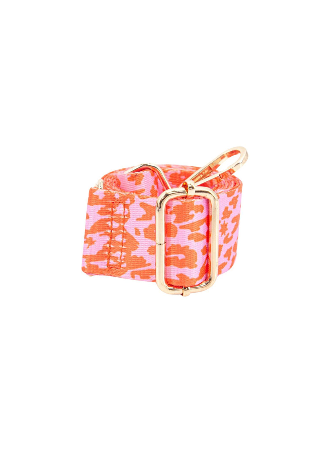Pink & Orange Two Tone Animal and Star Print Bag Strap