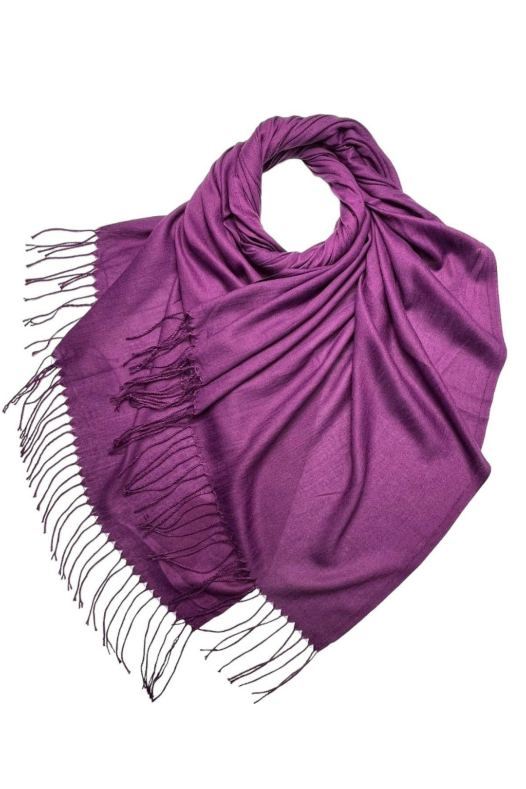 Purple Plain Lightweight Pashmina Scarf