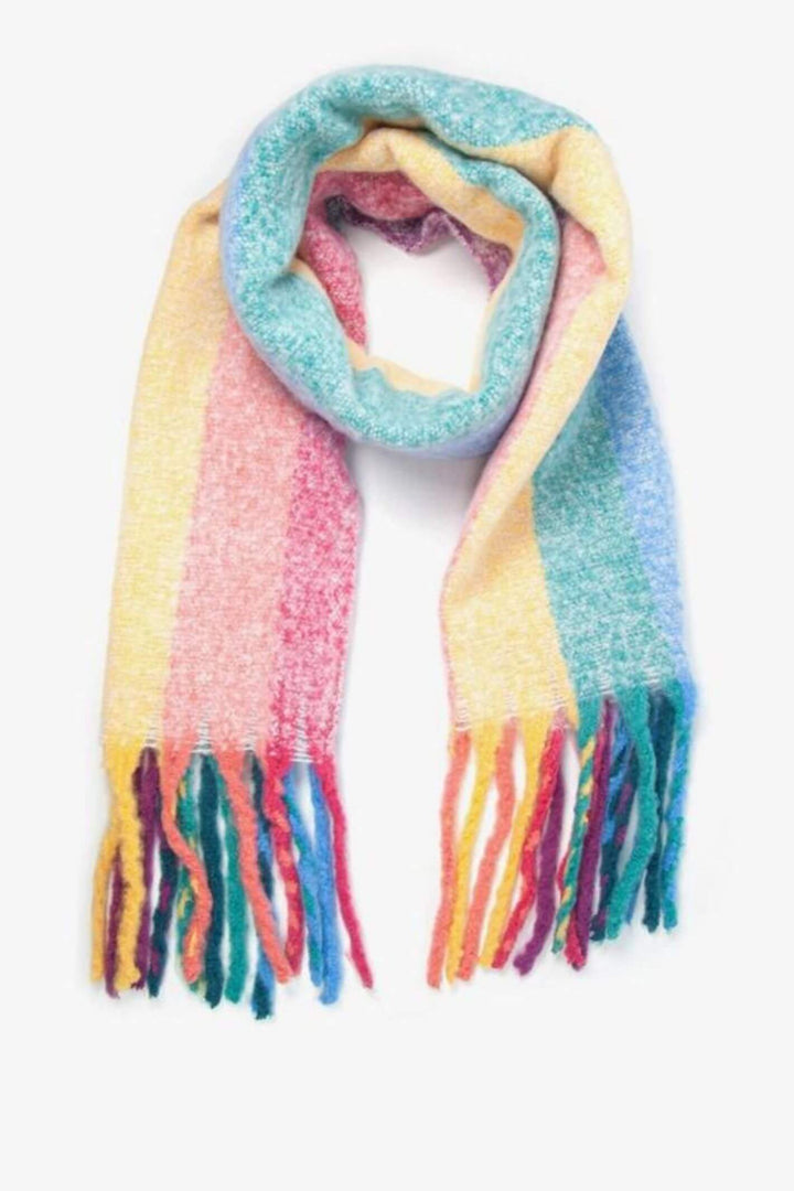 Rainbow Vertical Stripe Heavy Weight Scarf