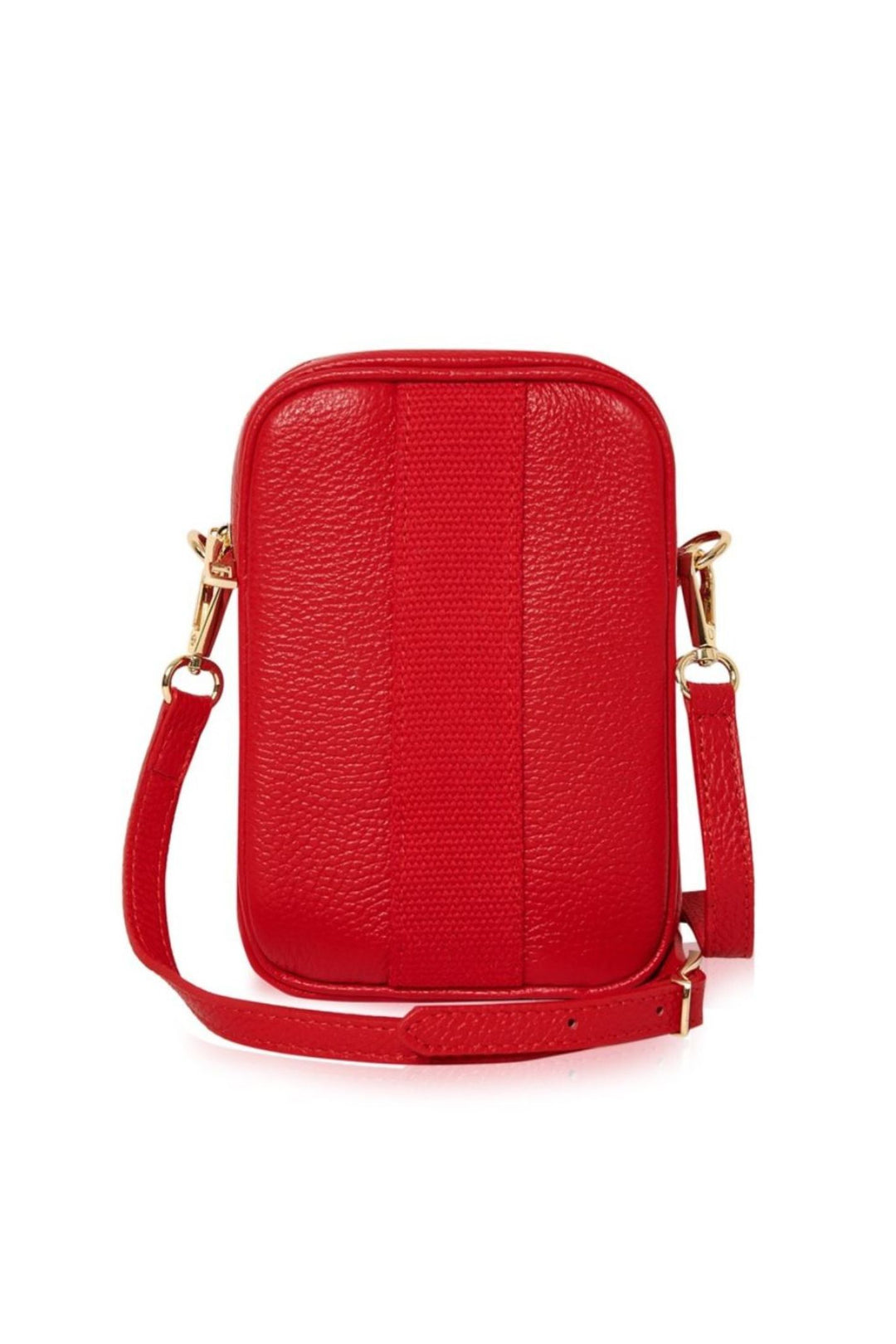 Red Leather Canvas Detail Cross Body Phone Bag – Experience Boutique