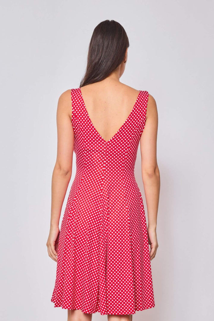 Red Spot Sible Fit & Flare Dress