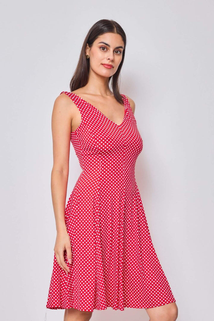 Red Spot Sible Fit & Flare Dress