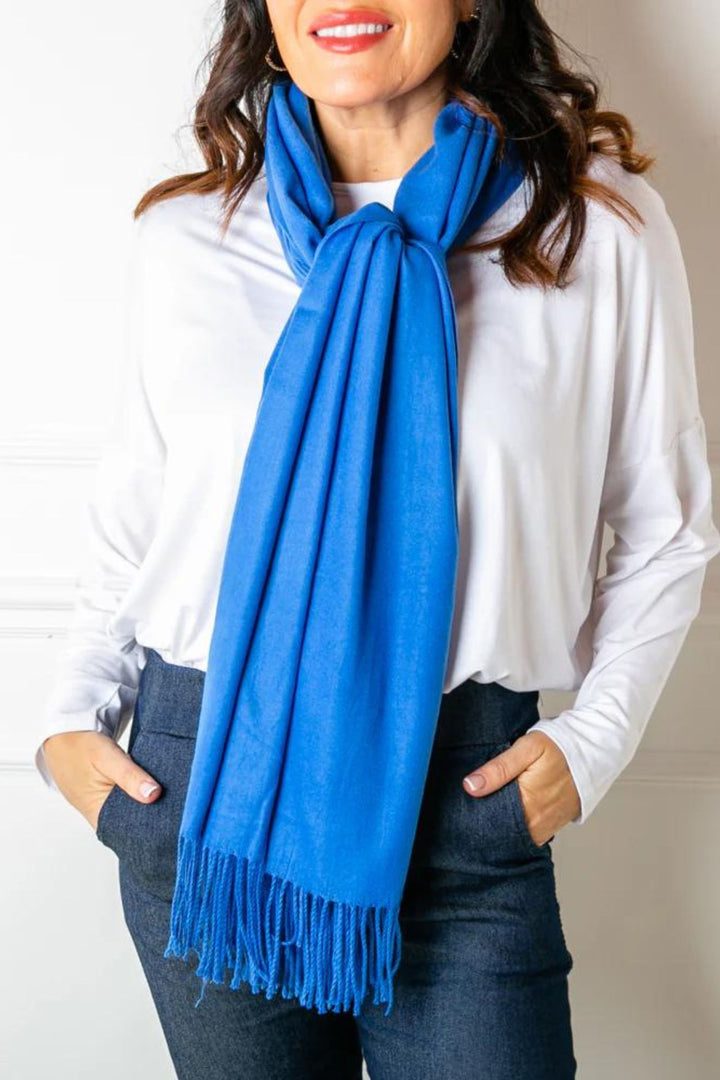 Royal Blue Super Soft Cashmere Mix Pashmina