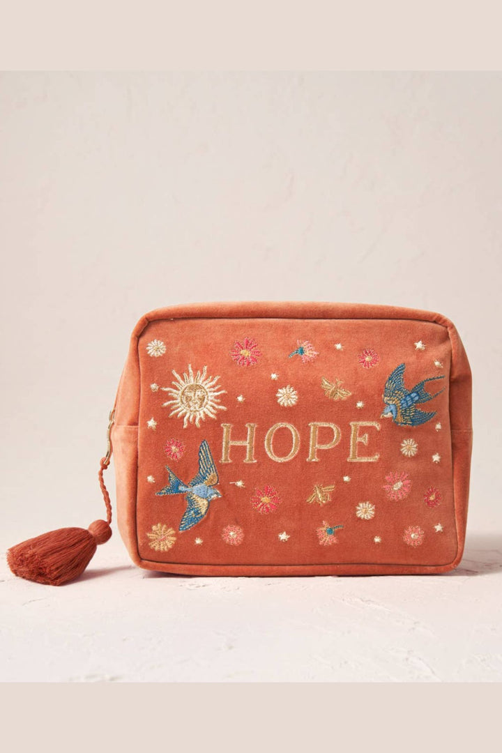 Elizabeth Scarlett Rust Orange Hope Wash Bag