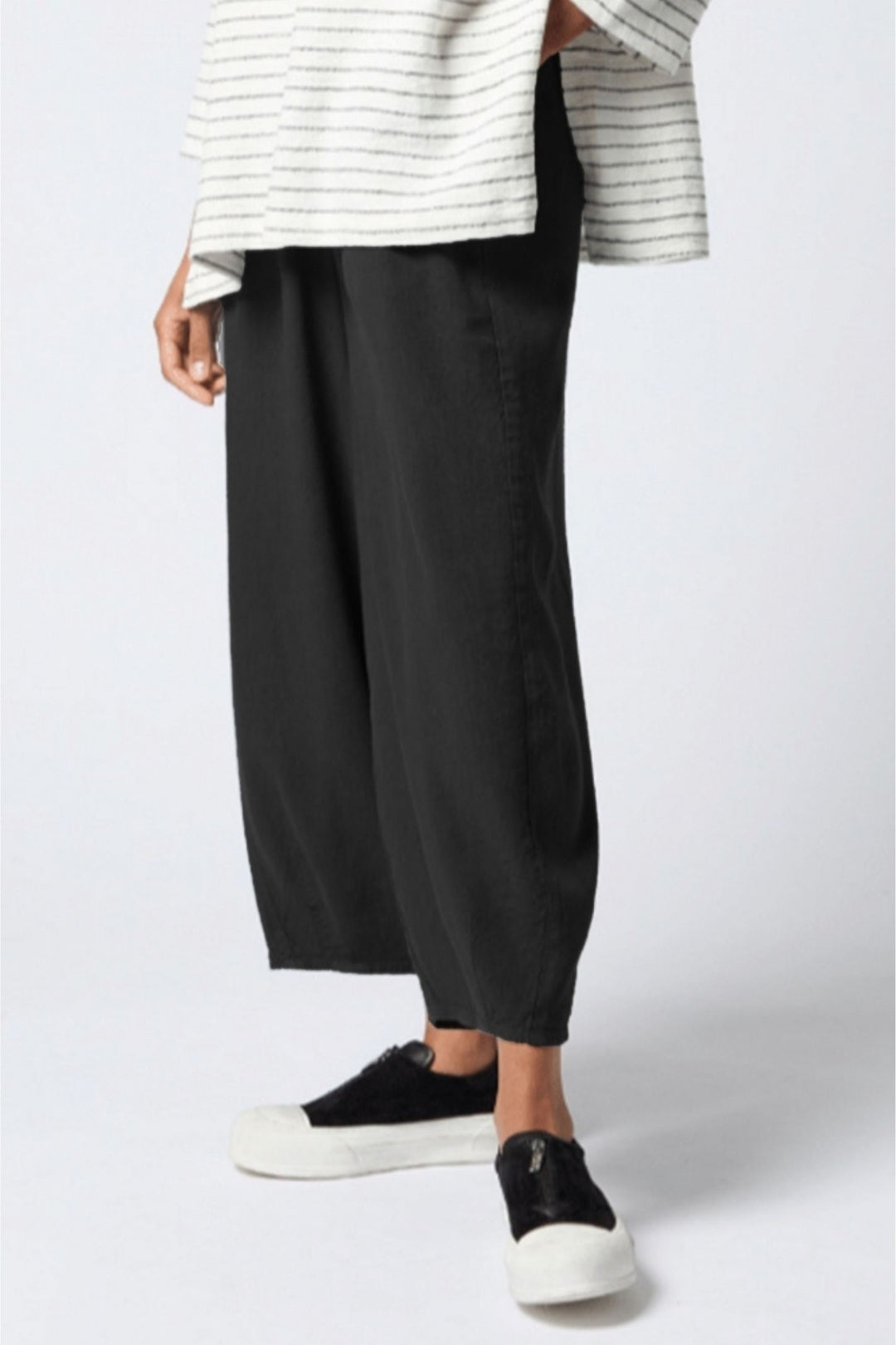 Sahara LAP5167-HTL Slate Grey Linen Twisted Bubble Trousers