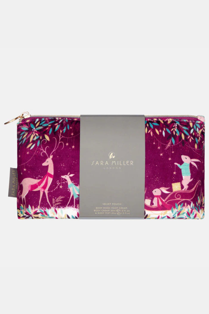 Sara Miller Woodland Tales Body Care Velvet Pouch Set