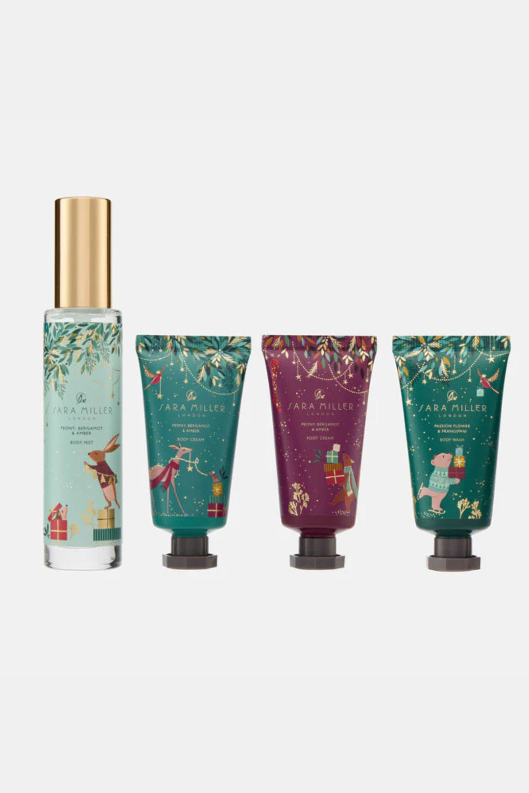 Sara Miller Woodland Tales Body Care Velvet Pouch Set