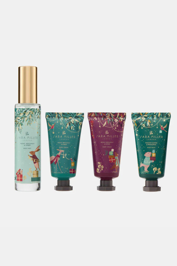 Sara Miller Woodland Tales Body Care Velvet Pouch Set