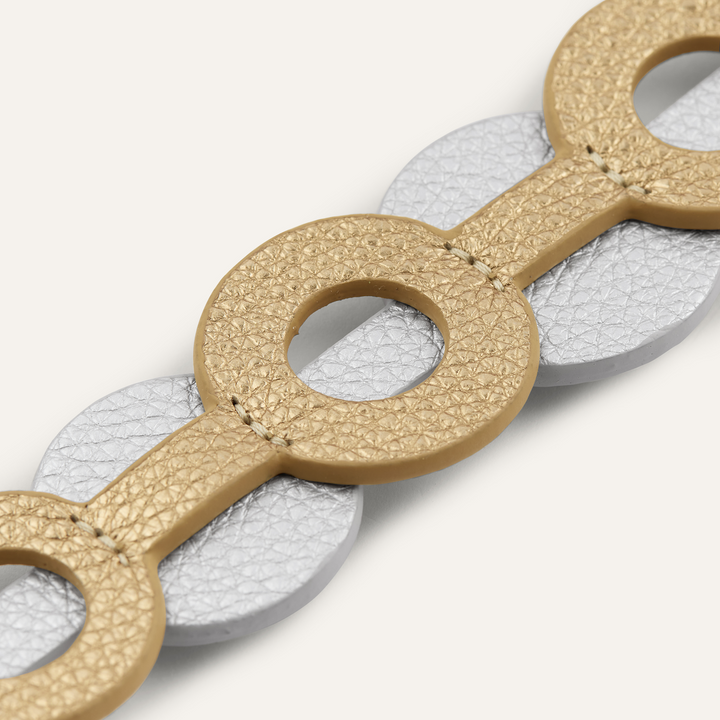 Art Deco Duo | Shimmer Metallic Gold Soft Metallic Silver with Silver hardware