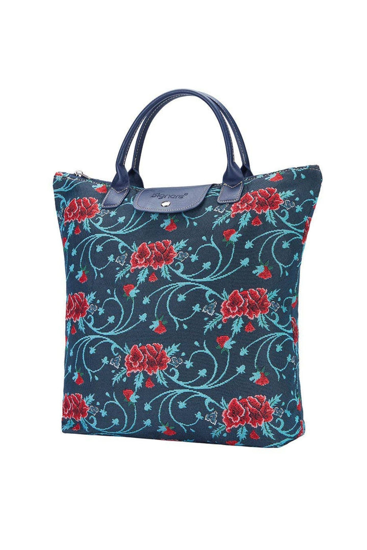 Frida Kahlo Carnation Le Pliage Folding Tote Bag