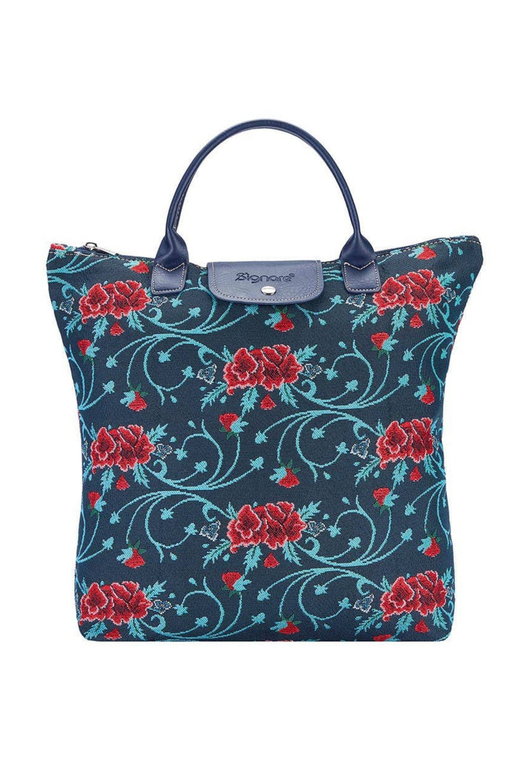 Frida Kahlo Carnation Le Pliage Folding Tote Bag