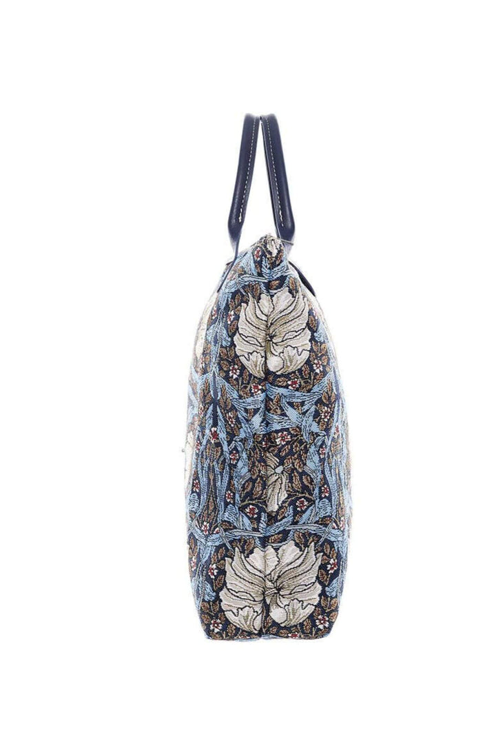 William Morris Pimpernel and Thyme Blue Le Pliage Folding Tote Bag