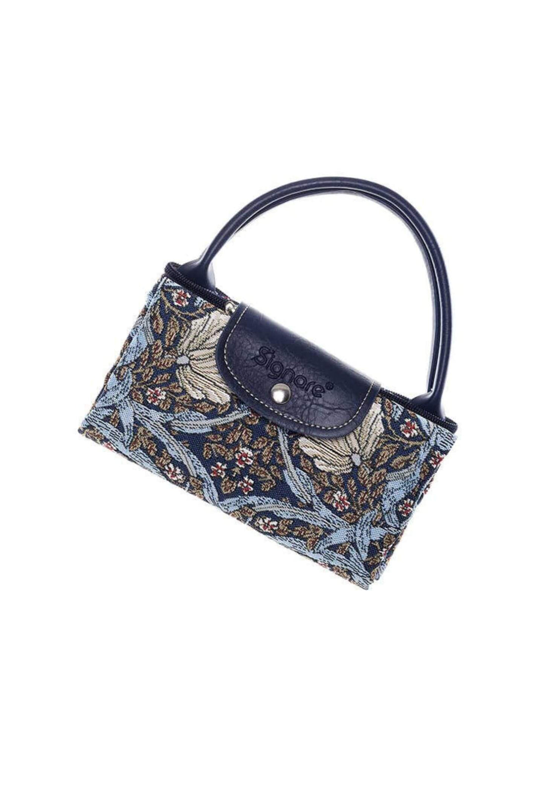 William Morris Pimpernel and Thyme Blue Le Pliage Folding Tote Bag