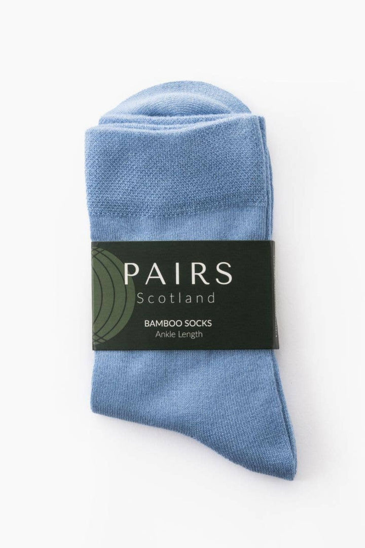 Sky Blue Ankle Length Super Soft Bamboo Socks