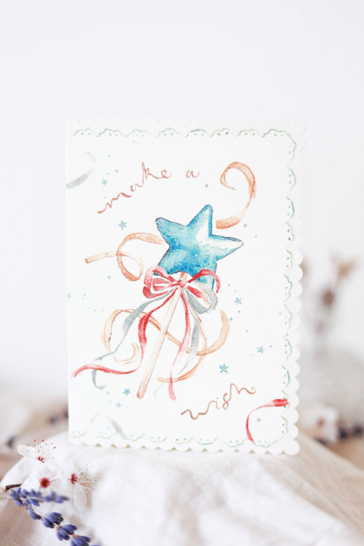 Sophie Amelia Creates Make A Wish Scalloped Edge Card
