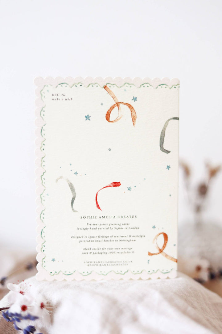 Sophie Amelia Creates Make A Wish Scalloped Edge Card