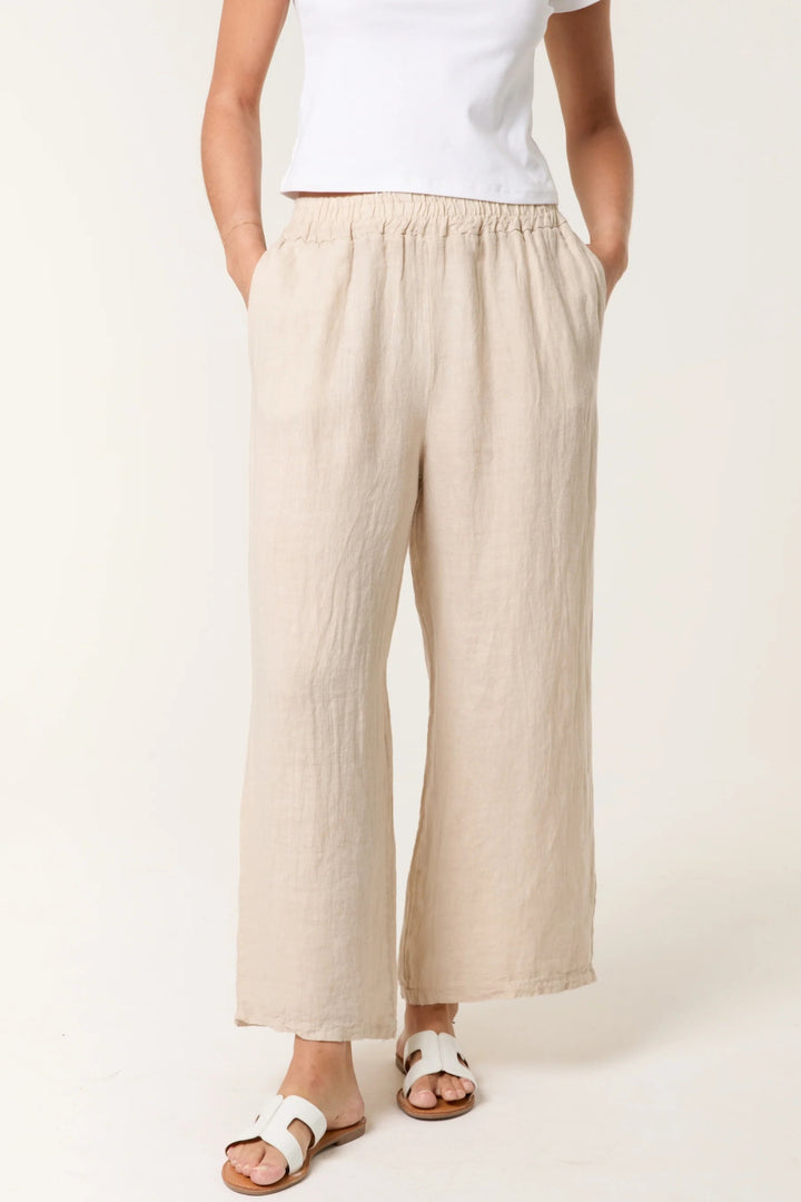 Stone Wide Leg Pure Pull-On Trousers