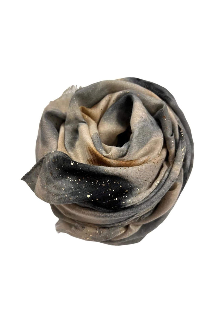 Stormy Mist Metallic Fleck Woven Scarf