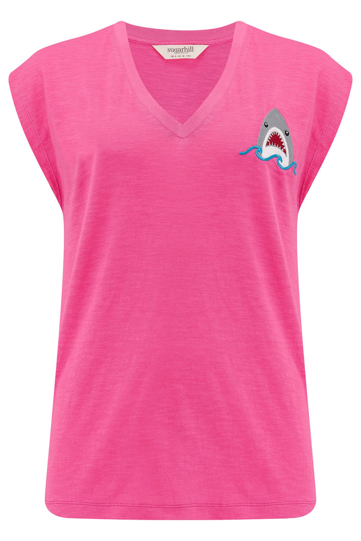 Sugarhill Brighton Ariana Pink Shark T Shirt