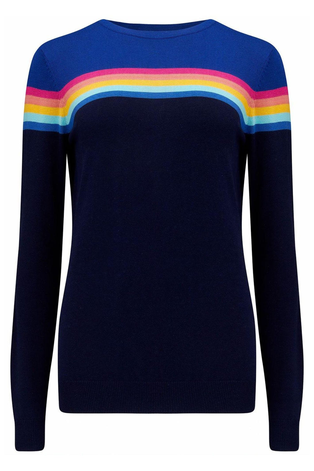 Sugarhill Brighton K0517 Blue Rainbow Split Rita Jumper