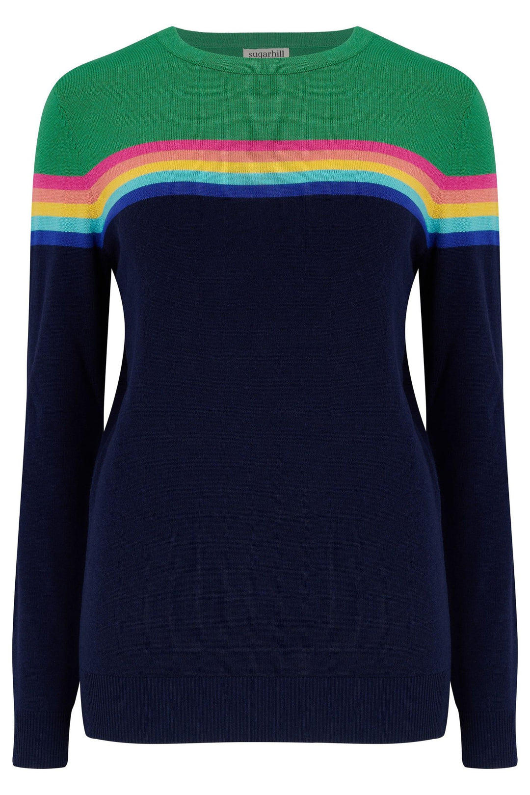 Sugarhill Brighton K0705 Green Rainbow Split Rita Jumper